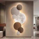 Axyaa Nordic Moon Wall Lamp LED Luminous Hanging Painting Porch Decor