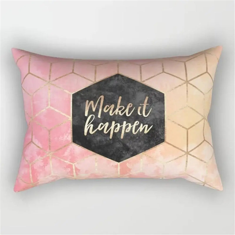 Axyaa Geometric Striped Rectangular Pillowcase for Home Decor