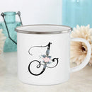 Axyaa Flower Mugs - Creative Enamel Coffee Cups Handle Drinkware for Wedding Gifts