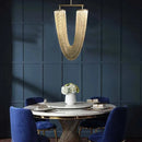 Axyaa Gold & Chrome Tassel Pendant Light - Nordic Minimalist Design