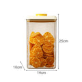 Axyaa Food Storage Box: One-Button Press, Large Capacity, Transparent Container