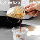 Axyaa Hexagon Glass Coffee Extraction Cup with Wood Handle and Insulation