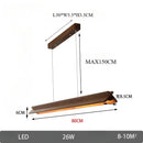 Axyaa Modern Solid Wood LED Chandelier for Dining Kitchen Living Room