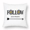 Axyaa Yellow Daisy Peach Skin Pillowcase