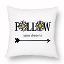 Axyaa Yellow Daisy Peach Skin Pillowcase