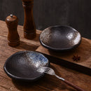 Axyaa Splashing Ink Sashimi Bowl Retro Salad Dessert Ceramic Tableware