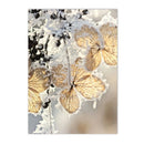 Nordic Forest House Canvas Wall Art by Axyaa - Winter Snow Fox Owl Deer Print