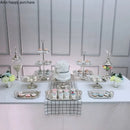 Axya Silver Pearl Dessert Display Rack with Glass Candy Jar