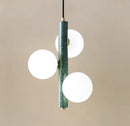 Axyaa Marble Glass Ball Pendant Light: Modern Designer Ceiling Decor for Living Room