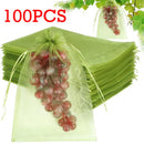 Axyaa Fruit Protection Grow Bags 100Pcs: Reusable Drawstring Pest Barrier for Garden Vegetables