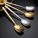 Axyaa Square Head Soup Spoon - High Quality Stainless Steel Cutlery