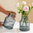 Axyaa Clear Glass Large Mouth Vase: Stylish Home Decor, Ideal for Flowers