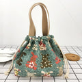 Axyaa Canvas Bento Box Handbag for On-the-Go Meals and Snacks