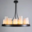 Axyaa Retro Glass Candle Chandelier LED Pendant Lamp for Kitchen, Living Room, Bar.