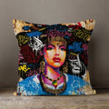 Axyaa Africa Beauty Expression Decorative Velvet Cushion Cover