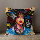 Axyaa Africa Beauty Expression Decorative Velvet Cushion Cover