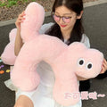 Axyaa Animal Plush Cushion Hugging Pillow 3D Flower Bear Cat Pig