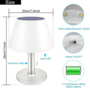 Axyaa Solar Table Lamp Stainless Steel LED Lighting for Indoor Outdoor Use
