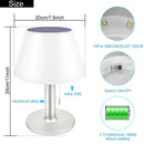 Axyaa Solar Table White Night Light LED Lamp for Home Garden Outdoor Indoor Lighting