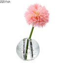 Axyaa Crystal Glass Small Mouth Vase for Flower Arrangement and Decor