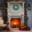 Axyaa Christmas Garland Holly Berry Wreath Indoor Outdoor Home Decor