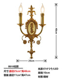 Axyaa Gold Lustre Copper Wall Lamp LED E14 Retro Medieval Wall Mounted