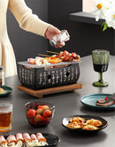 Axya Japanese Korean BBQ Grill Portable Aluminum Charcoal Barbecue Stove