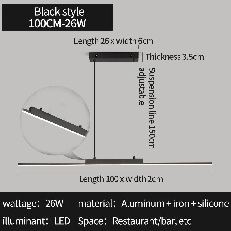 Axyaa Black Gold Chandelier: Modern Living Room Pendant Light with Phone APP Dimming