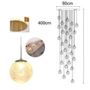 Axyaa Crystal Chandelier Stair Pendant Lamp Living Room Pendant Lights Interior Lighting