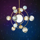 Axyaa LED Glass Ball Chandelier, Earth Design Pendant Lamp for Living Room and Children's Bedroom