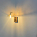 Axyaa Walnut Wood LED Wall Light Fixture Glass Pull Chain Switch
