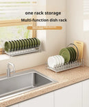 Stainless Steel Pull-out Dish Storage Rack - Axyaa Bowl Storage Rack