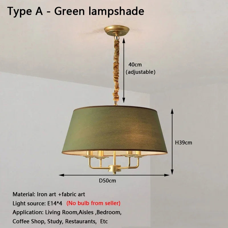 Axyaa Retro Metal Chandelier LED Pendant Lights for Home Decor