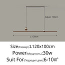 Axyaa Wood Chandelier: Minimalist High-End Pendant Lamp for Living Room