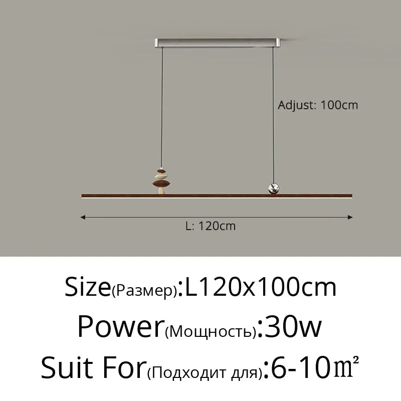 Axyaa Wood Chandelier: Minimalist High-End Pendant Lamp for Living Room