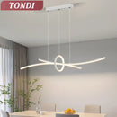 Axyaa Modern LED Dining Pendant Chandelier for Home, Apartment, Hotel - White/Black