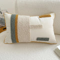 Axyaa Beige Colorful Tufted Cushion Cover for Living Room Bedroom Sofa