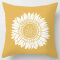 Axyaa Yellow Flower Pillowcase for Home Sofa Lumbar Cushion