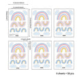 Boho Rainbow Hearts Stars Wall Decals for Kids Room by Axyaa