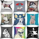 Bull Terrier Art Anime Pillow Cover 40x40 Axyaa Home Decor Throw Pillow
