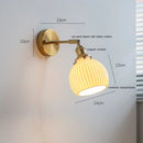 Axyaa White Flower Ceramic Wall Lamp Sconce Indoor Lighting Plug Switch Bedroom Mirror Light