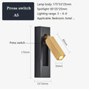 Axyaa Black Brass USB Wall Lamp Sconce, 3W Spotlight for Bedroom Reading
