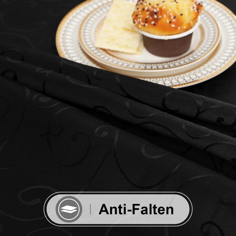 Axyaa Stain-Resistant Polyester Tablecloth: Easy Care Jacquard Dyeing for Home Banquets & Parties