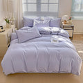 Axyaa Silk Soft Satin Jacquard 4-Piece Bed Sheet Set