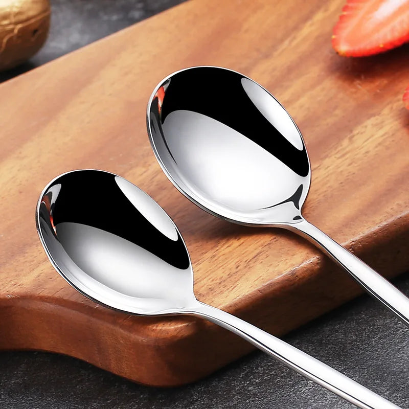 Axyaa Stainless Steel Cutlery Set: Forks, Knives, Spoons - Home Kitchen Dinnerware
