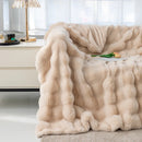 Axyaa Imitation Rabbit Fur Plush Blanket - Winter Warmth Throw Blanket