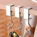 Stainless Steel Backpack Hooks for School and Office Desktop Organization by Axyaa