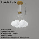 Axyaa Moon LED Bubble Chandelier: Modern 3D Printed Lighting for Living Room & Restaurant