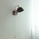Axyaa Rotatable Vintage LED Wall Sconce Walnut Wood Loft Bedroom Light