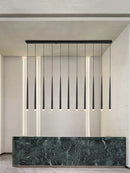 Axyaa Modern Black Column LED Chandelier for Stylish Home Lighting